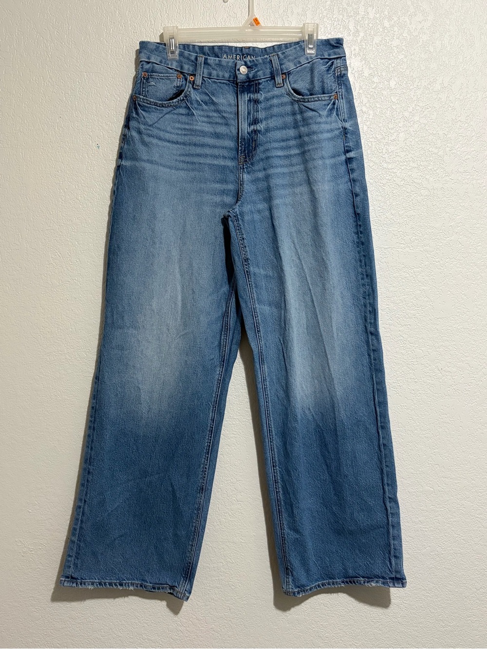 American Eagle Light Wash Straight Long Jeans - Picture 2 of 6